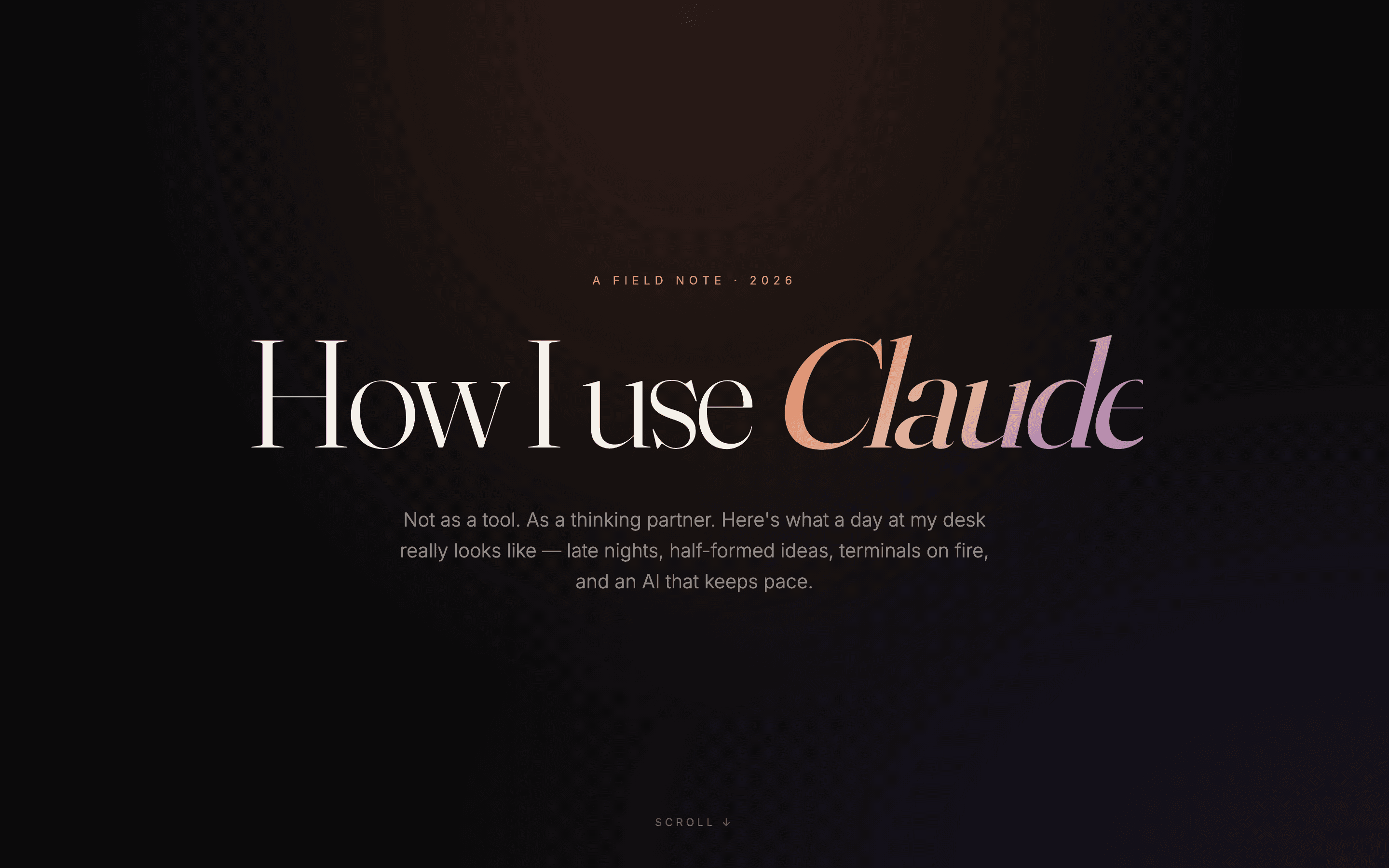 How I Use Claude - live desktop screenshot
