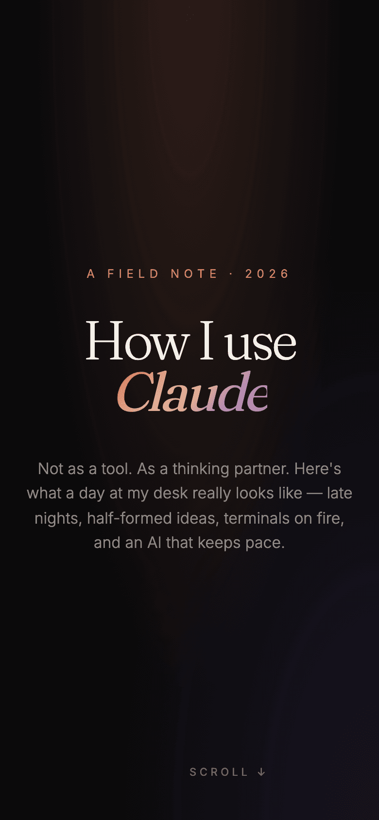 How I Use Claude - live mobile screenshot